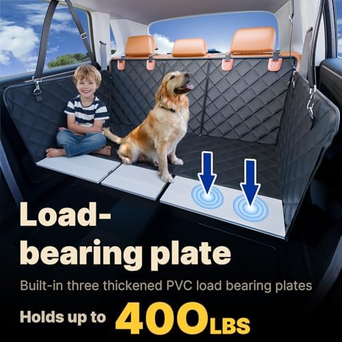 Convertible Back Seat Extender for Dogs, Foldable 400lbs Hard Bottom Dog Car - Image 4