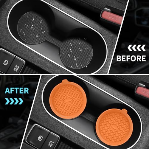 ME.FAN Car Cup Holder Coasters Silicone Cups Mats, Automotive Universal - Image 5