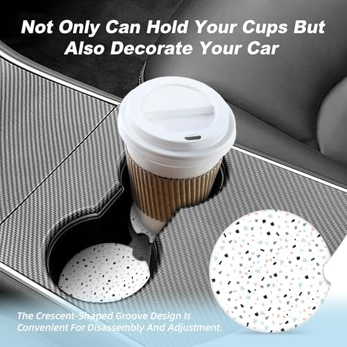 Abstract Pattern Car Coasters for Cup Holders, 2 Pack Car Cup Holder Coasters - Image 7
