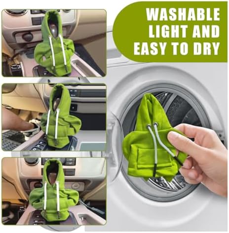 JOYCOURT 2PCS Car Gear Shift Hoodie Auto Shifter Knob Cover - Image 5