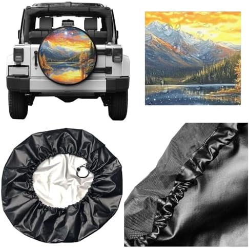 Landscape Mountains Painting Spare Tire Cover - Image 3