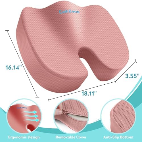 Gel Seat Cushion, Cooling Memory Foam Cushion - Image 3