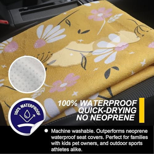Back Seat Cover for Car Trucks Van SUV Jeep, Waterproof Rear Bench Towel Seat - Image 3