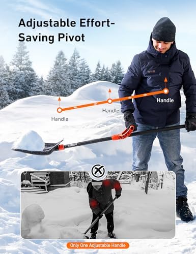 AstroAI 62" Heavy-Duty Snow Shovel - Image 2