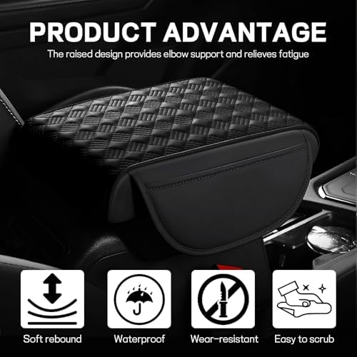 Car Armrest Cushion, 12.2"x8.3" Memory Foam Console Pad - Image 3