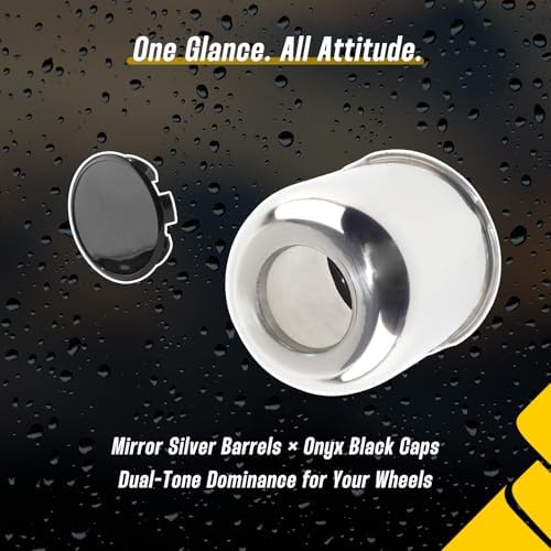4Pcs 4.25" Stainless Trailer Wheel Center Caps, 4.29" H Chrome - Image 4