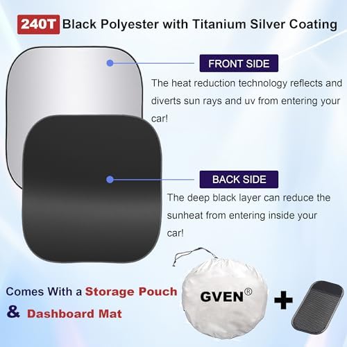 GVEN Windshield Sun Shade Car Sunshade Truck Accessories Large-Size Front - Image 3