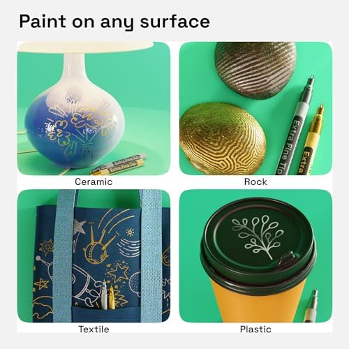 ARTISTRO Gold & Silver Acrylic Paint Markers - Image 2