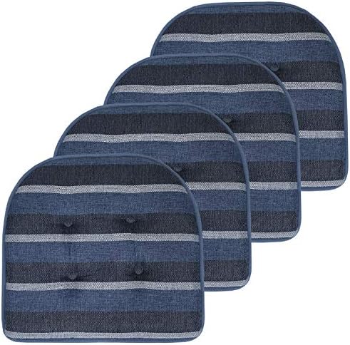 Sweet Home Collection Chair Cushion Memory Foam Pads Tufted Slip Non Skid by SweetHomeCollection