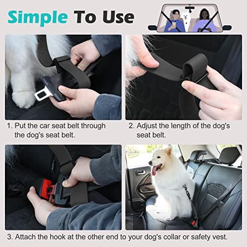 Pawaboo Dog Car Seatbelt, Universal Pet Safety Belt, Chew-Proof Dog Car - Image 7