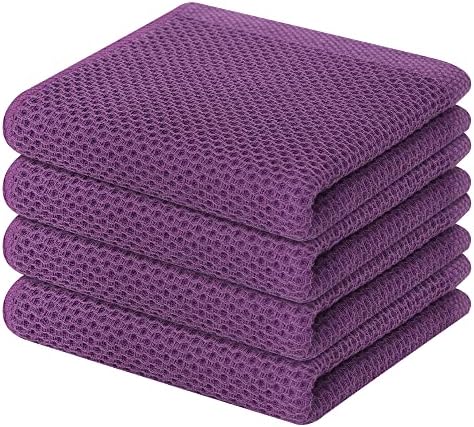 Homaxy 100% Cotton Waffle Weave Kitchen Dish Towels 4-Pack by Homaxy