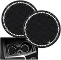 2PCS Bling Car Cup Coaster, 2.75 Inch Auto Cup Holder Insert Coasters Silicone by Tyhaui