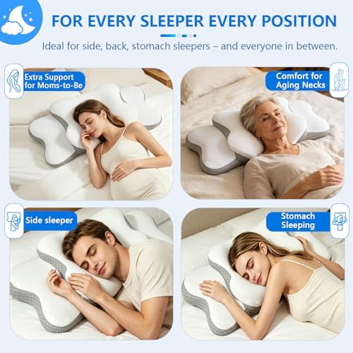 Cervical Neck Pillow for Neck Pain Relief & Side Sleeper | Ergo Pillow for - Image 5