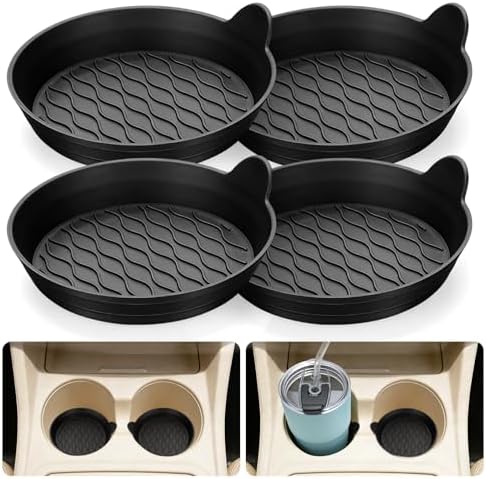 Car Coasters for Cup Holders, Universal Non-Slip Coasters Set of 4 Pack by Unknown