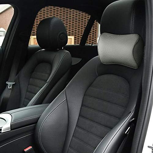 Aukee Car Headrest Pillow Car Memory Foam Car Neck Pillows Soft Leather - Image 2