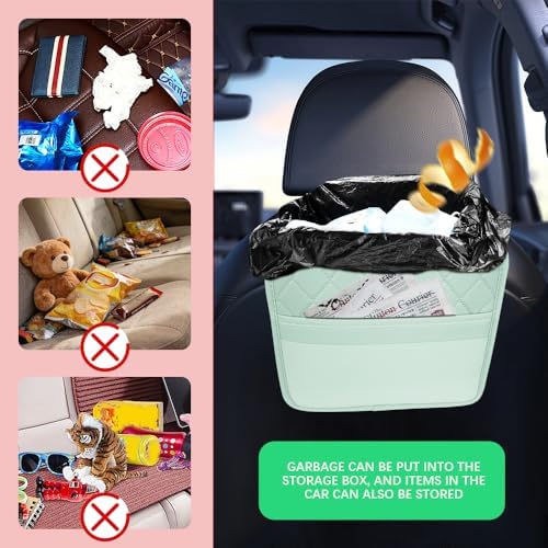 Car Seat Back Organizer, Leather Backseat Hanging Storage Bag, Car Large - Image 5