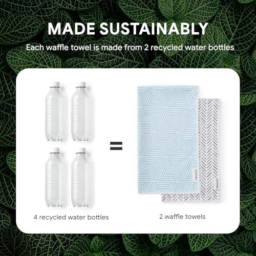 RECYCO Waffle Kitchen Towel Set of 2 - Image 5