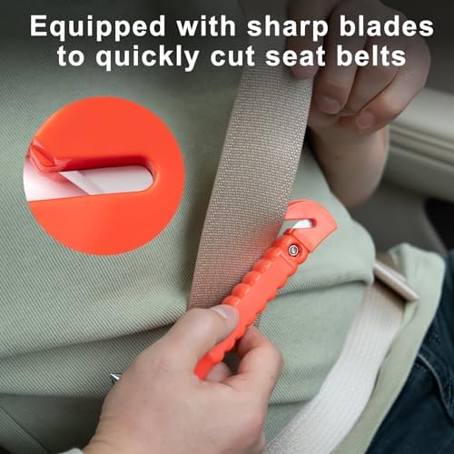Car Window Breaker Hammer and Seat Belt Cutter 2-in-1，Emergency Escape Tool - Image 4