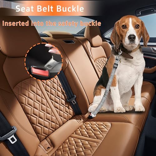 Seyezo Dog Car Seat Belt for Car, 2 Piece Set Retractable Dog Car Harness - Image 4