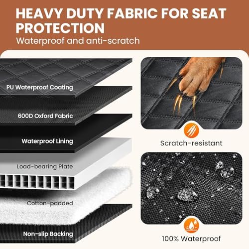 A-Pce 600D Heavy Duty Dog Car Seat Cover - Image 3