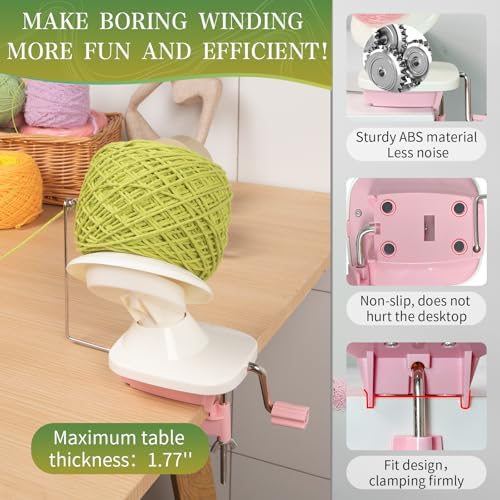 SPEENSUN 3.5 OZ Yarn Ball Winder, Low Noise Spinner - Image 4