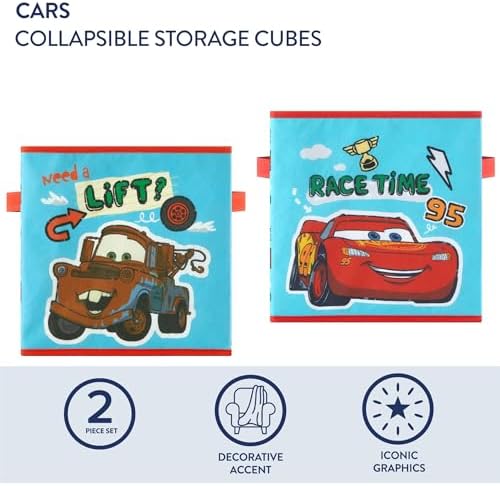 Disney Cars Storage Cubes, Lightning McQueen Organizer Boxes - Image 2