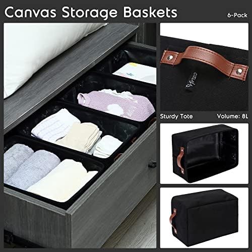 Hinwo 7.9L Compact Canvas Storage Bin - Image 5
