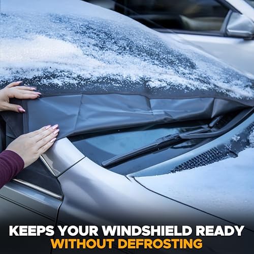 EcoNour Car Windshield Cover for Ice and Snow, Front Windshield Snow Cover - Image 6