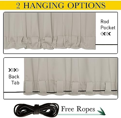 NICETOWN 2 PCs Waterproof Outdoor Curtains - Image 2