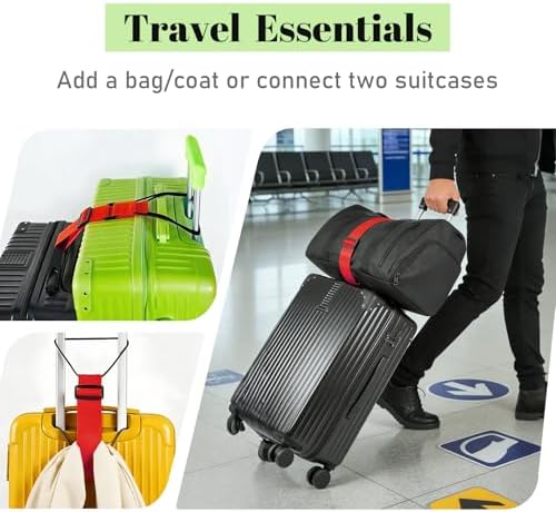 2 Pack Multi Use Strong Adjustable Luggage Connector Straps - Image 3