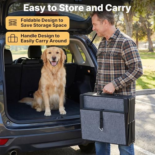 Veehoo Foldable Dog Steps for Car Truck, Large Dogs Stairs Extra Wide 20" - Image 6