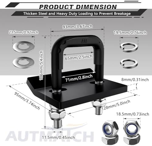 AUTMATCH Hitch Tightener Anti-Rattle Clamp - Image 4