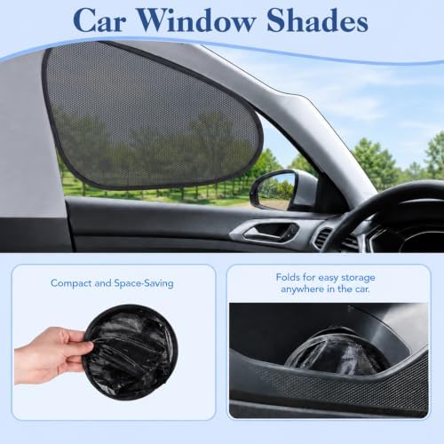 2-Pack Car Window Shades, Foldable Static Cling Car Shades - Image 5