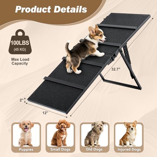 VavoPaw 2026 Upgraded Dog Ramp for Couch, Foldable Small Dog Ramp for Sofa - Image 4