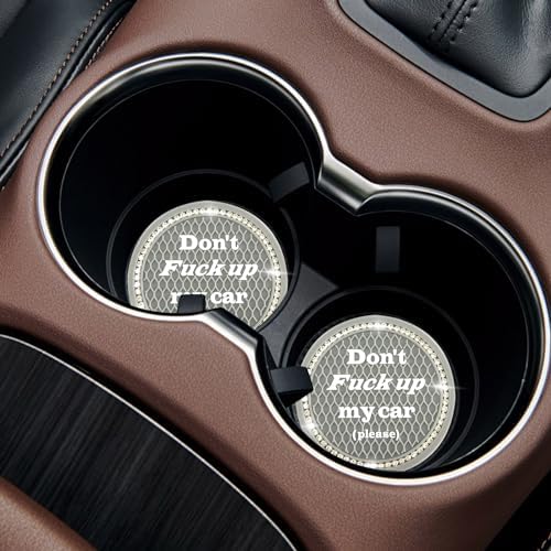 4 PCS Bling Car Cup Coaster, 2.75 Inch Anti-Slip Cup Holder Insert Coasters - Image 4