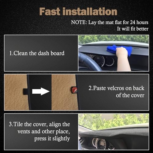 Dashboard Cover Dash Mat Fit for to-yota Corolla 2013-2009, Car Dash Board Mat - Image 7