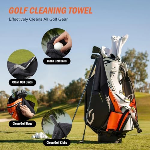 Magnetic Golf Towel with Clip, 23.6"x15.7" Large Size - Image 3