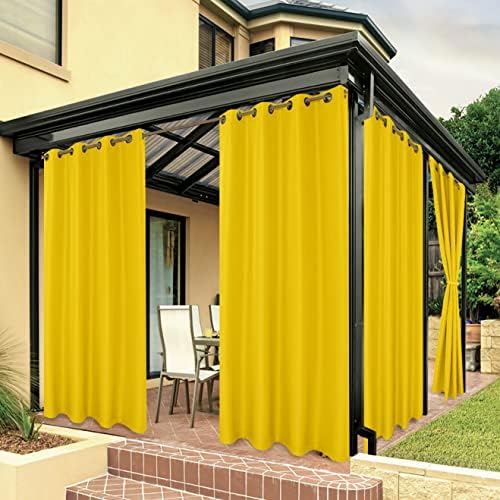 BONZER Outdoor Curtains for Patio Waterproof Thick by Bonzer