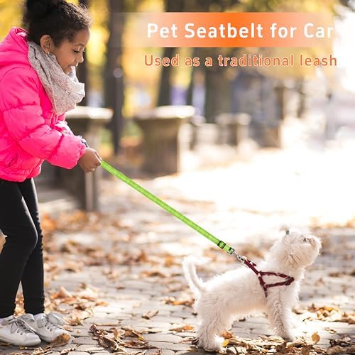 Seyezo Dog Car Seat Belt for Car, 2 Piece Set Retractable Dog Car Harness - Image 5