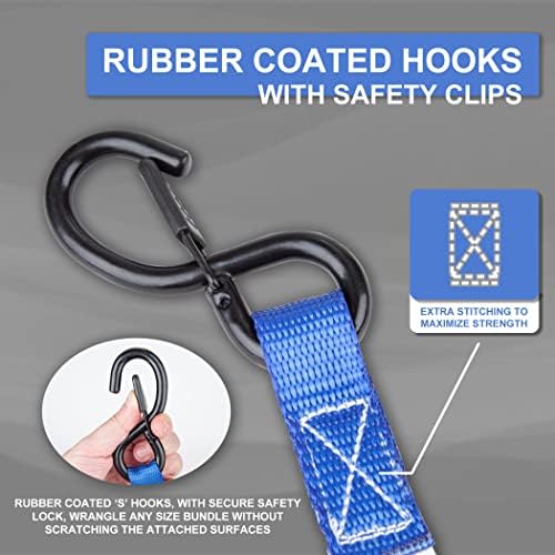 CARTMAN Ratchet Straps, 15 ft x 1 in, 2000 lb Break - Image 4