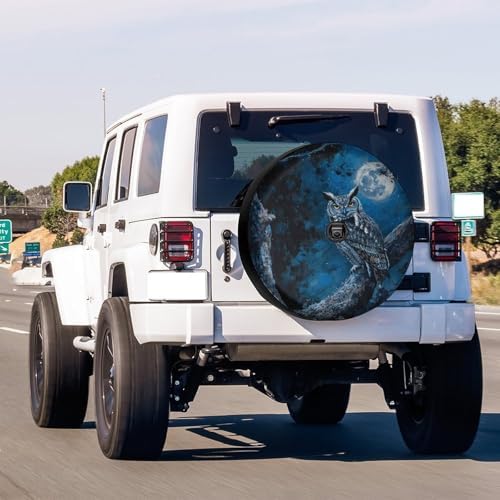Owl Night Blue Spare Tire Cover - Image 2