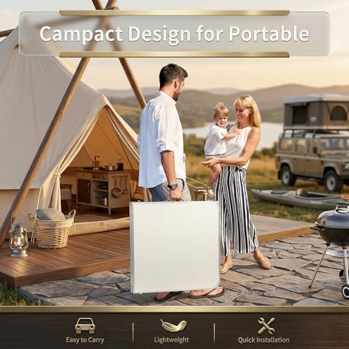 6ft Portable Folding Table, Lightweight 3-Fold Outdoor Picnic Table - Image 6