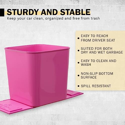 Car Trash Can 1.4 Gallon with Stability Flap & Magic Strips — No-Tip Leakproof - Image 5
