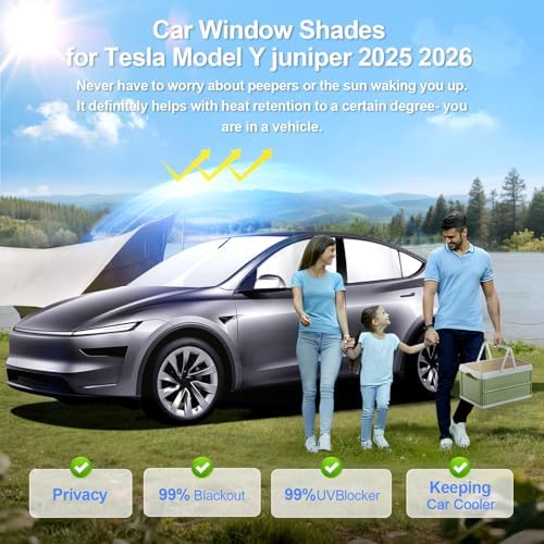 8PCS Window Shades for Tesla Model Y Juniper 2025-2026 Accessories, Car - Image 2