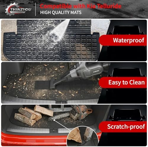 Trunk Mat with Backrest Mat for 2020-2025 Kia Telluride - Image 5