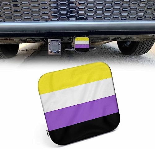 Non-Binary Pride Flag Trailer Hitch Plug Cover LGBT NB Pride Community Flag by Beabes