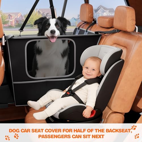 njnj Half Dog Car Seat Cover for Back Seat - Image 4