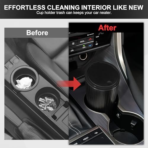 SINGARO Car Trash Can with Lid, Leakproof Mini Garbage Bin - Image 7