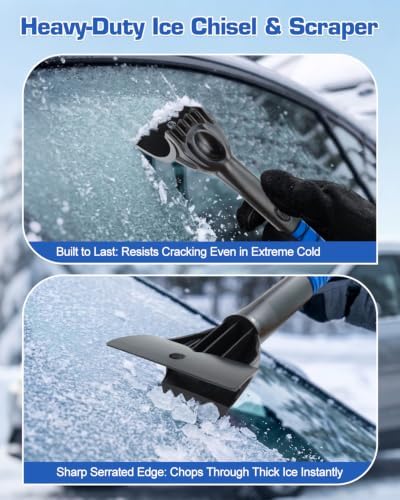 40.5‘’ Extendable Snow Brush & Ice Scraper - Image 4