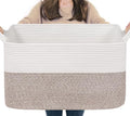 Goodpick 75L Extra Large Woven Blanket Basket by Goodpick